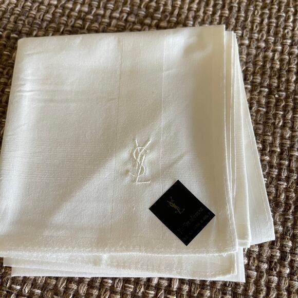 YSL Handkerchief / Scarve/ New white - Picture 2 of 8